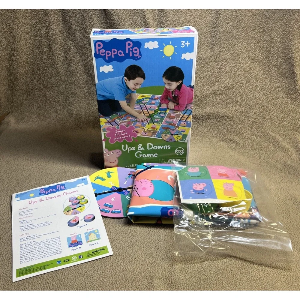 Peppa Pig Ups and Downs Game Jumbo 2 1/2 Foot Game Board TCG 2-4 Players‎